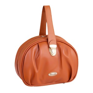 Sac à cosmétiques haut de gamme, sac à main portable de grande capacité, sac de rangement pour articles de toilette de qualité supérieure pour usage domestique, poignée souple en cuir PU - Product Image 5