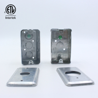 2018 boîte de jonction rectangulaire électrique pratique en métal boîte de commutation étanche Protection IP54 acier galvanisé de 1 à 1/2 pouces de profondeur