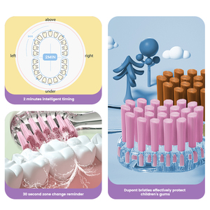 <span class=keywords><strong>Brosse</strong></span> <span class=keywords><strong>à</strong></span> dents électrique intelligente pour bébé, personnalisable, avec lumière colorée, pour voyage et usage domestique, 2 têtes de rechange - Product Image 6