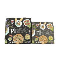 Individuell Bedruckte 9 11 13 Zoll Wellpappe Kraftpapier Pizza-Verpackungsbox 4-Farben CMYK-Verfahren Kundenspezifische Farbe