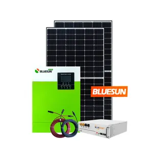 Sistem tenaga surya rumah sistem tenaga surya kualitas tinggi bluesun 2kw 3kw 5kw sistem panel surya kecil