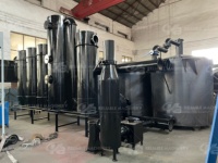 Four de carbonisation vertical sans fumée à haute efficacité pour la fabrication de charbon de biomasse, en acier au carbone, 4,5-6 tonnes/jour