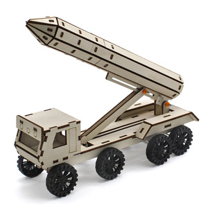 Kit de modelo de camión lanzamisiles de madera para niños, juguete de ensamblaje DIY para educación científica, operación manual para niños de 7 a 9 años - Product Image 3