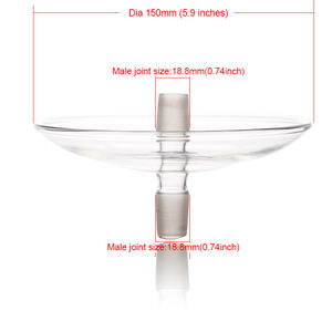 Tabac Shisha Saveurs Narguilé Bol En Verre <span class=keywords><strong>Plaque</strong></span> <span class=keywords><strong>Chauffante</strong></span> Écran Narguilé Wasserpfeife Verre Stabile Cendrier - Product Image 2