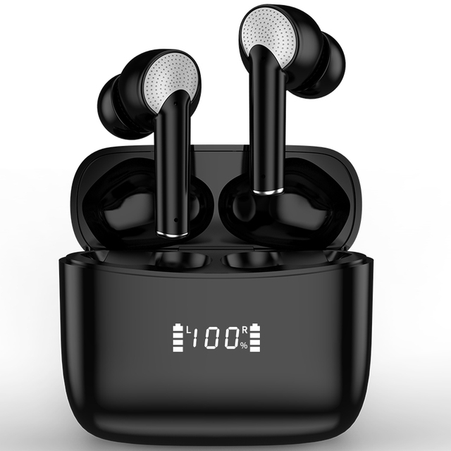 New ANC ENC Dual Noise Reduction In-Ear TWS 5.3 Wireless Earphones JL Chipset LED Digital Display IPX7 Waterproof Low Latency