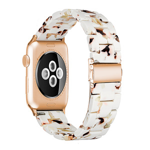 Bracelet de luxe en résine, style facile à porter, réglable, pour <span class=keywords><strong>Apple</strong></span> Watch 1/2/3/4/5/6/7/<span class=keywords><strong>SE</strong></span>, bracelet de montre en résine - Product Image 6