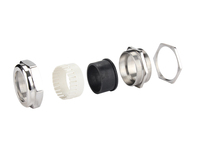 Raccord de câble électrique non blindé en acier inoxydable AISI 316L, filetage métrique NPT PG M6 M8 M10 M12, étanche IP68