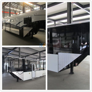 Remorque de luxe personnalisable avec 3 modules habitables, remorque à col de cygne, chariots de transport de chevaux, fournie directement par l'usine - Product Image 3