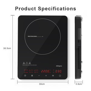 Nueva <span class=keywords><strong>Placa</strong></span> de <span class=keywords><strong>Inducción</strong></span> Negra con Certificación CE, Cocina Eléctrica de 2200W, Hornilla de <span class=keywords><strong>Inducción</strong></span> Individual - Product Image 3