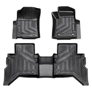 Tapis de sol de voiture de luxe 5D, tapis de sol personnalisés, tapis de voiture TPE, conduite à droite pour Toyota Hilux Revo