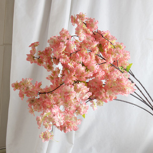 Flor de Mesa de Decoración de Boda, Seda Artificial, Ramas Blancas Puras, Flor de Cerezo para Árbol, 1 Unidad - Product Image 3