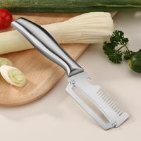 Multifunctionele handmatige luchtersnijder van roestvrij staal, uit één stuk, scherpe, veilige keukenfruit- en groenteschiller voor huishoudelijk gebruik