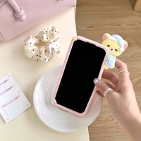 Étui de téléphone mignon avec ours endormi pour iPhone 16 15 14 13 Pro Max, coque de protection souple