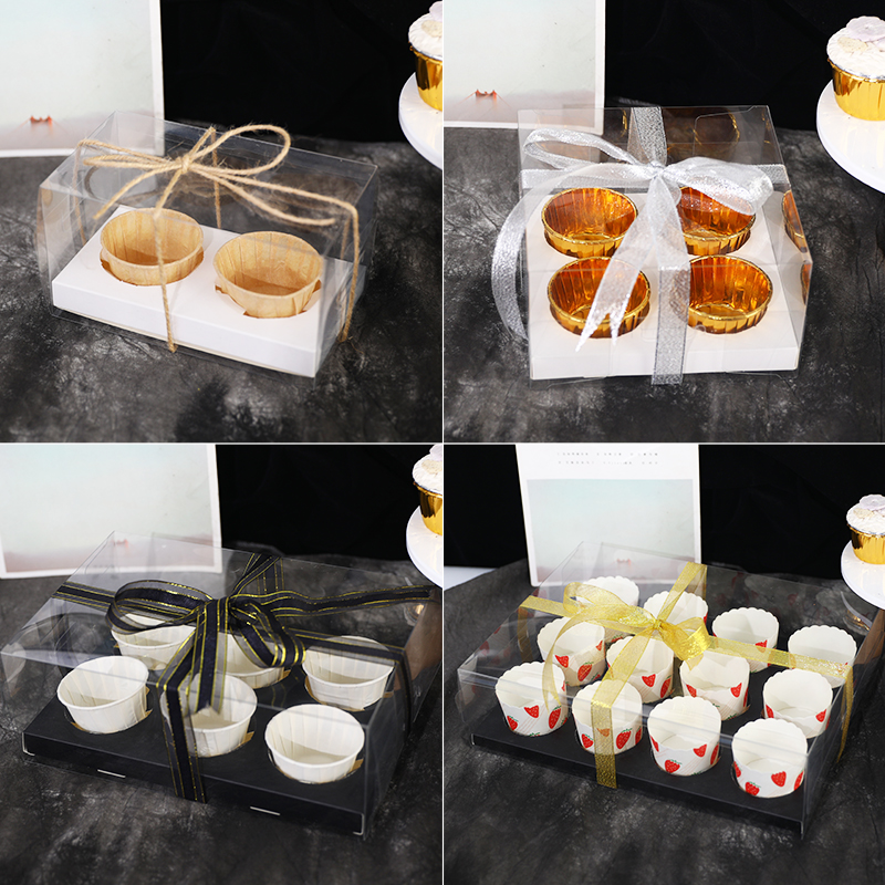 Caja transparente para cupcakes