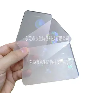 Etiqueta de segurança holograma sobreposição clara sobreposição de cartão laminado laminação bolsa holograma