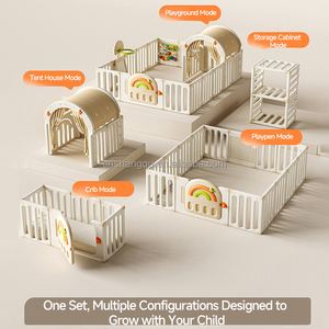 Barrera de Seguridad Infantil Multimódulo VSUCH, Corralito de Plástico <span class=keywords><strong>para</strong></span> Niños, Estilo Europeo, Certificado EN716, Corralito Personalizable <span class=keywords><strong>para</strong></span> Bebés - Product Image 4