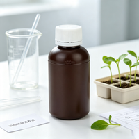 Bouteille graduée en HDPE brun opaque de 100 ml avec bouchon à vis, bouteille en plastique opaque pour l'emballage de liquides chimiques sensibles en laboratoire