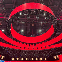 El mejor producto de nuevo diseño p2.976 pantalla led interior soporte de exhibición emergente cabina de DJ de alquiler curvada pantalla LED pequeña portátil interior