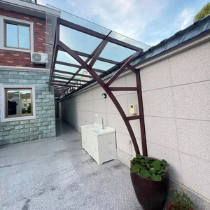 Pérgola y Gazebo Modernos de Aluminio y Acero con Techo de Policarbonato (Protección UV), Resistentes a la Intemperie, <span class=keywords><strong>Toldo</strong></span> Multifuncional, Carport - Product Image 1