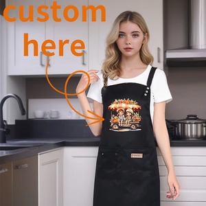 ผ้ากันเปื้อน DIY ร้านค้าสั่งทำโลโก้และข้อความบริษัท ผ้ากันเปื้อนสำหรับใช้ในบ้าน ร้านปิ้งย่าง ร้านอาหาร บาร์ คาเฟ่ ร้านเสริมสวย ร้านทำเล็บ สตูดิโอ ชุดยูนิฟอร์ม ซักได้ - Product Image 3