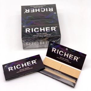 Custom Printed King Size Slow Burn Certified <b>Rolling</b> Paper Natural 13gsm for Watermark High End Brand OEM Design Fac Direct - Product Image 4