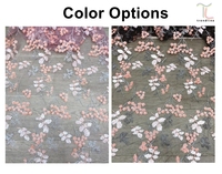 Nouveau tissu en tulle à sequins motif branche d'arbre fleuri, tissu en dentelle à sequins sur mesure, coloré, disponible en ligne pour le marché africain