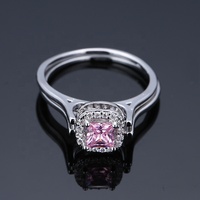 Bijoux fantaisie femmes rotation libre Zircon blanc mariage bague de fiançailles ensemble