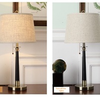 Lampe de table néoclassique moderne minimaliste de style américain, lampe de chevet confortable pour chambre à coucher, chambre d'hôtel - Lampe d'ambiance veilleuse