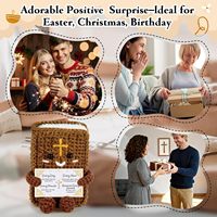 Cadeaux chrétiens faits main en crochet pour adolescents, filles, garçons, hommes - Mini Jésus catholique pour la Confirmation, cadeau de Noël pour le bas de Noël