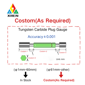 Großhandel Double-End Wolfram carbid Go/No-Go Plug Gauge Spiegel Finish Präzisions bohrung lehre H7/H8 ± 0,001mm Toleranz - Product Image 4