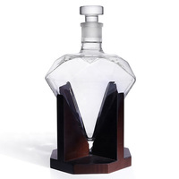 850ML Luxe Unique Verre Whisky Carafe Haute Borosilicate Verre Vodka Gin Brandy Tequila Rhum Bouteille De Vin