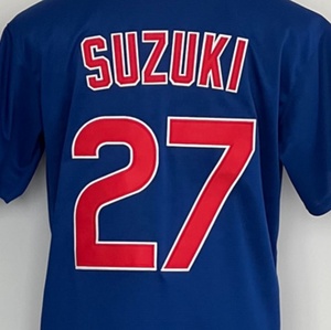 Pronta consegna Chicago Seiya Suzuki maglia da Baseball cucita blu della migliore qualità - Product Image 1