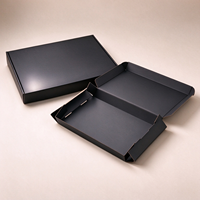 Boîte cadeau pliable noire mate, découpée en une seule pièce, emballage pliable pour les marques de détail et de cosmétiques