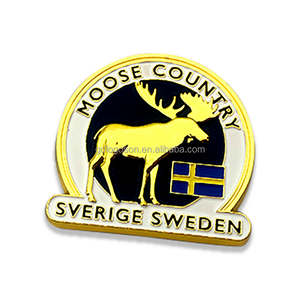 Kişiselleştirilmiş altın kaplama Gotland Wappen buzdolabı mıknatısı İsveç keçi İsveç turistik hediyelik - Product Image 2