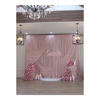 Hochzeitsbühnen-Hintergrunddekoration Stretch-Spandex-Vorhangstoff Drapierung Volant Transparente Vorhänge Milchseide Hochzeitsdrapierung