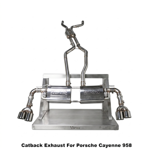 Vortex High-Flow Stainless Steel Catback System With Vacuum Valve For Porsche Cayenne 958 2011-2014 - Product Image 1