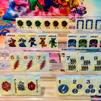 Grateful Dead Ensemble de Mahjong sur mesure 160 tuiles Dancing Bear Acrylique nacré Mahjong américain pour divertissement festif