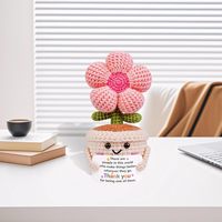 MuMyer – Grand bouquet de fleurs au crochet, cadeau de remerciement pour femme, amie, maman, Noël, anniversaire