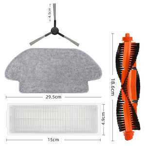 Repuestos para Aspiradora Robot <span class=keywords><strong>Xiaomi</strong></span> MI S10/ S12/ B106GL, Rodillo Principal, Cepillo Lateral, Filtro HEPA, Paño de Limpieza, Kit de Accesorios - Product Image 2