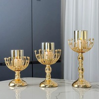 Ensemble de porte-bougies de luxe, chandelier orné pour centre de table de mariage, banquet, événement, fête, décoration