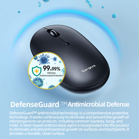 Souris sans fil Ambidextrous ovale compacte AMB581AP-53, connexion multi-appareils, Bluetooth 5.0, protection antimicrobienne