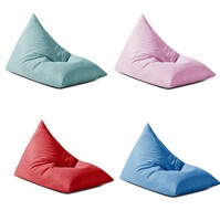 Pouf triangulaire en tissu pour salon, siège au sol, fauteuil individuel, mobilier d'intérieur