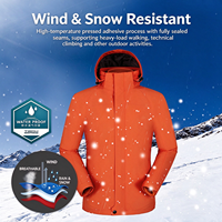 Veste de course imperméable à capuche en PU avec rembourrage en polyester, fermeture éclair, col mandarin, unisexe, pour l'hiver et les activités de plein air