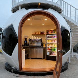 Puesto de Café Creativo con Forma de Balón de Fútbol - Carrito de Venta Ambulante con Escalera para Negocios de Café/Comida - Product Image 3