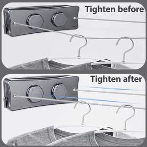 5,1 M ABS Lavandería Balcón retráctil al aire libre doble lavado individual almacenamiento líneas de secado tendedero cuerda retráctil - Product Image 2