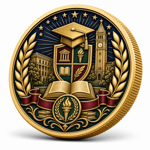Moneda Conmemorativa Personalizada de Metal para Graduación Escolar, Universitaria, Recuerdo para Estudiantes, Chapada en Oro, 200 Unidades, OEM y ODM - Product Image 3