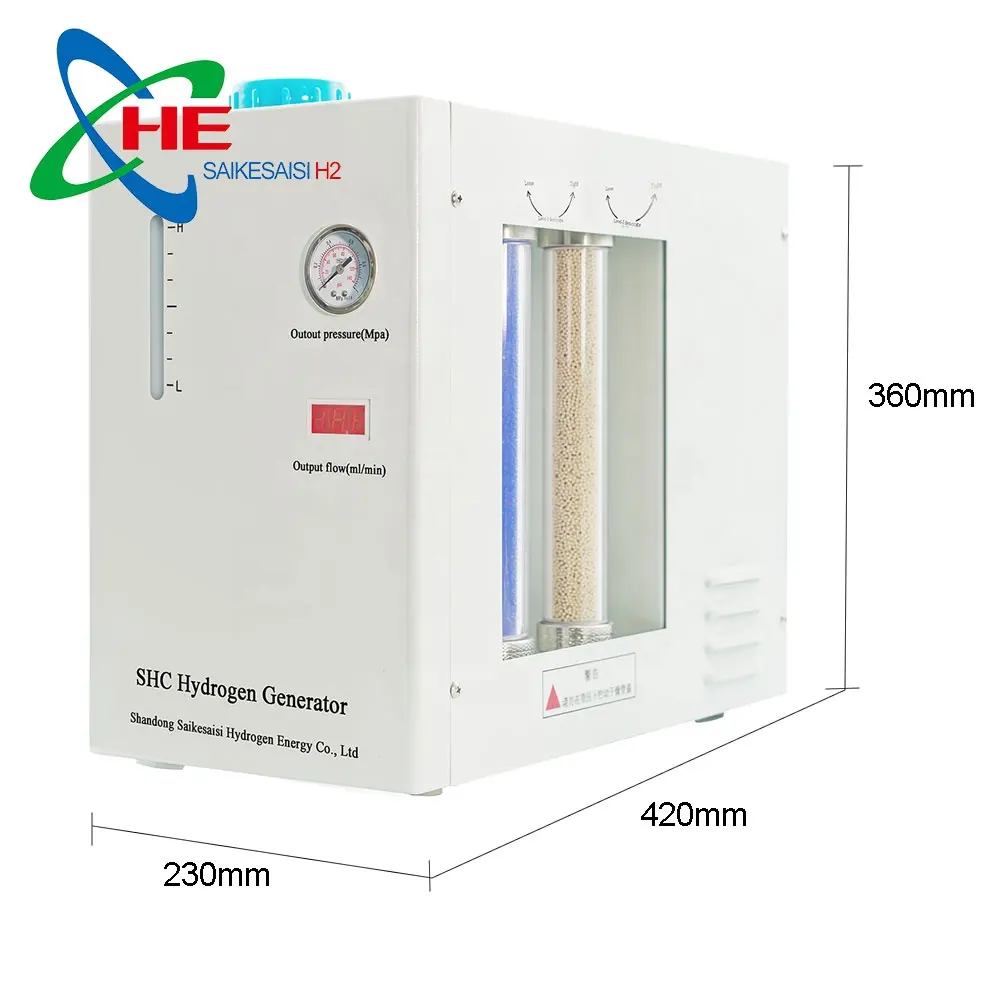 500 ml/min SHC סדרת גז ייצור מכונה אלקליין מים אלקטרוליזה מימן גנרטור