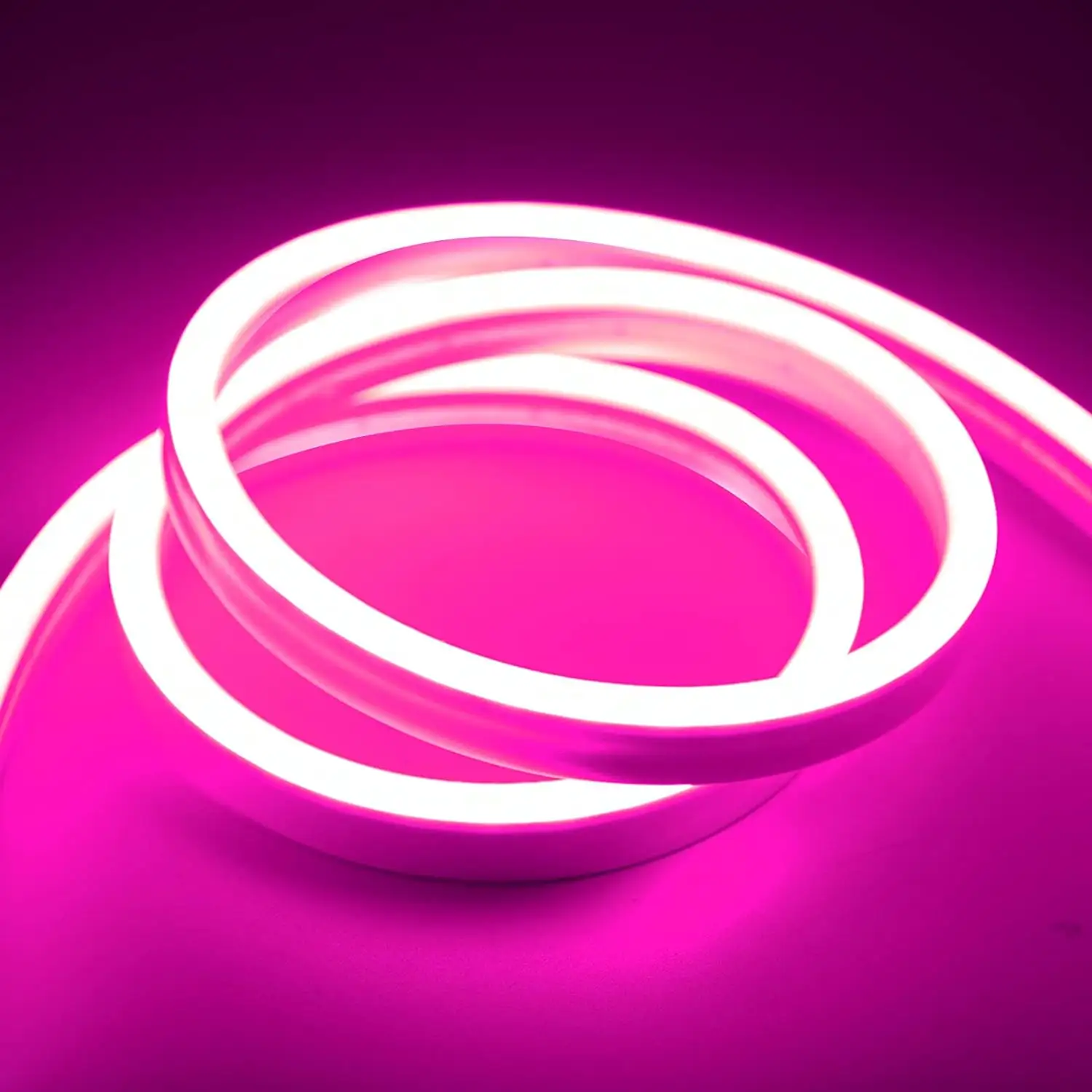 ESann Neon Led Strip Lights 12V IP65 flessibile segno luci al Neon tubo di Silicone Led striscia per la segnaletica, (rosa)