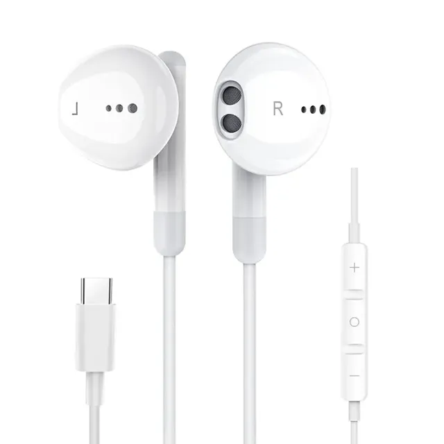 High Quality Super Bass in Ear Wired Earphone with Mic Type C Wired Headphones USB C Headphone for Android for Mobile Phones