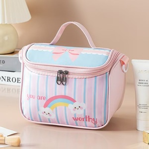 Borsa per Articoli da Toeletta Personalizzata, Carina, Femminile, Dolce, di Grande Capacità, Borsa a Mano, Borsa Portaoggetti, Pochette Morbida e Adorabile - Product Image 2